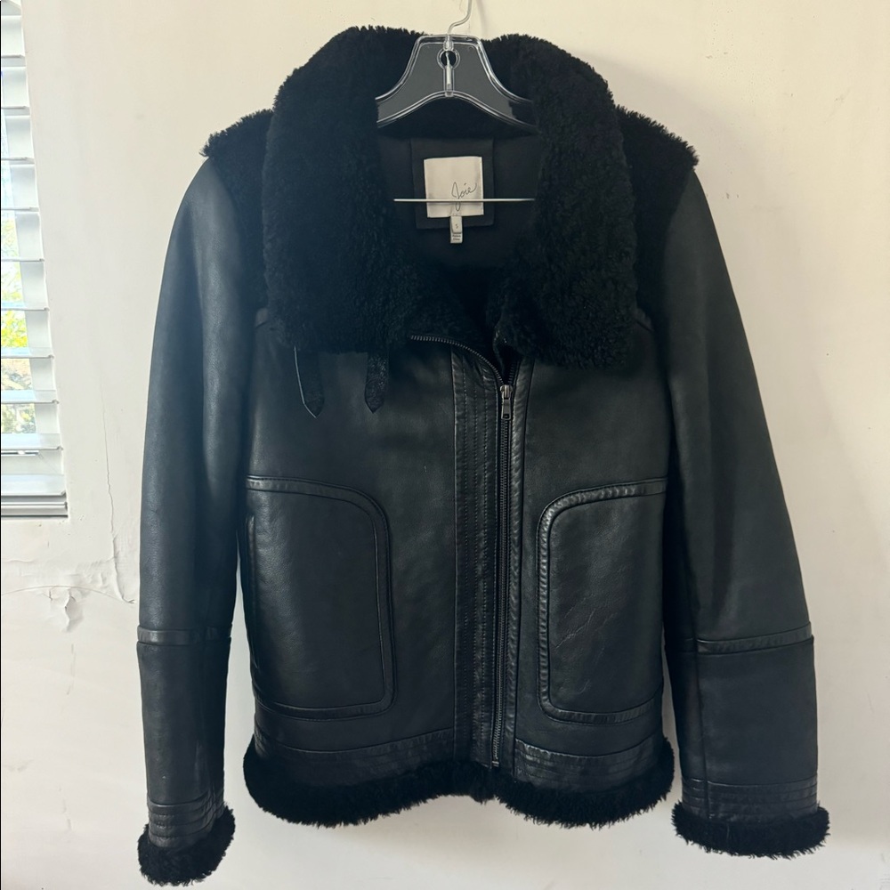 Joie Sherpa Lined Moto Jacket
